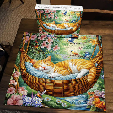 Garden Sleeping Kitten puzzle puzzle 1000 pezzi
